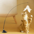 Suction Cup Feather & Bell Cat Teaser Wand