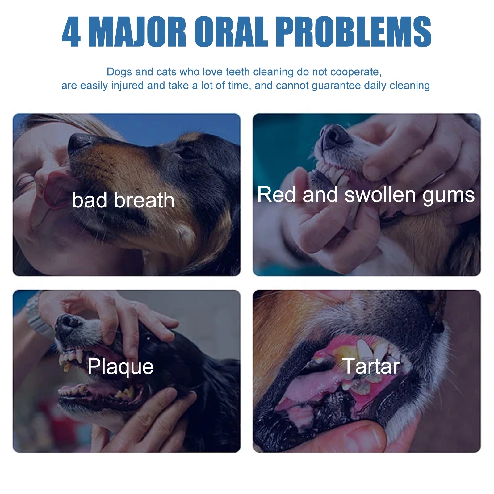 Pet Oral Foam Cleaner Dog Cat Teeth Whitening Clean Remove Tartar Calculus Eliminate Bad Breath Pet Gum Fresh Breath Spray 60ml