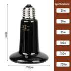 1Pcs 75mm/45mm Reptile Pet Ceramic Heating Lamp No Light Far Infrared Heater Bulb Turtle Snake Lizard Pet Chick Lamp 220-240v
