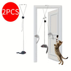 Adjustable Hanging Mouse Cat Toy (2-Pack)
