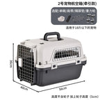 Pet Carrier, Large PP Dog Cat Travel Crate, Durable Airline Approved Pet Transport Box for Cats and Dogs, Portable Kennel