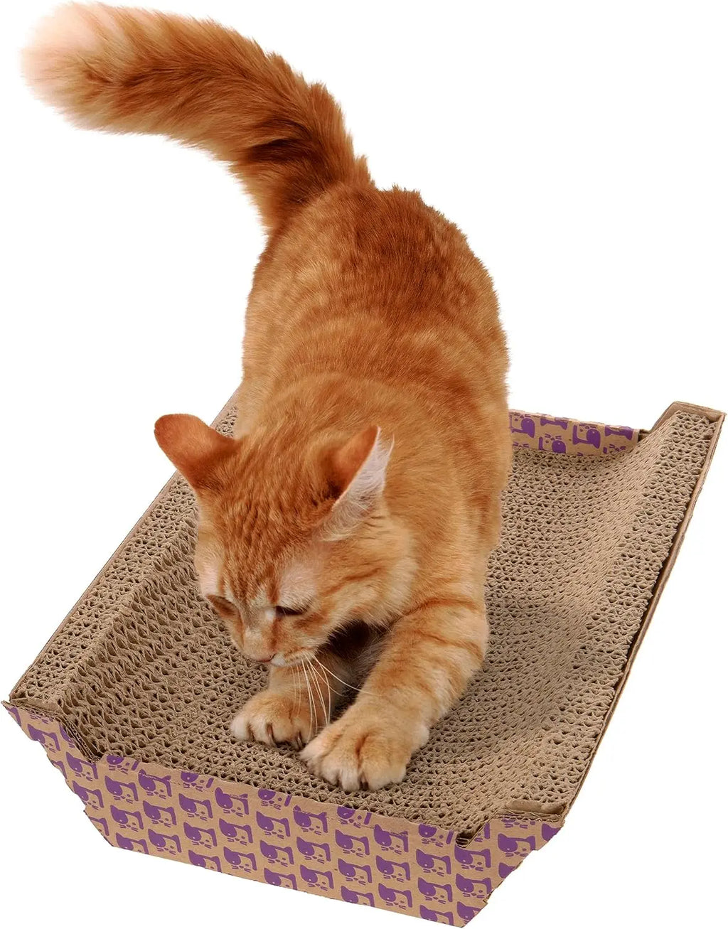 Catnip-Infused Corrugated Cat Scratcher Lounge Bed