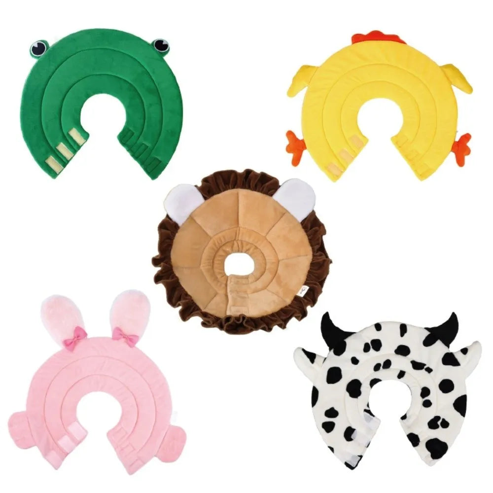 Soft Sponge Cat Recovery Collar — Cute Elizabethan Neck Cone to Stop Licking After Surgery