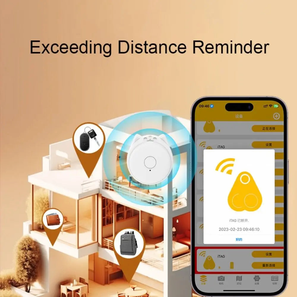 Mini Cartoon-Shape Bluetooth 5.2 GPS Anti-Loss Tracker for Pets, Kids & Elderly - Fun Wireless Smart Locator