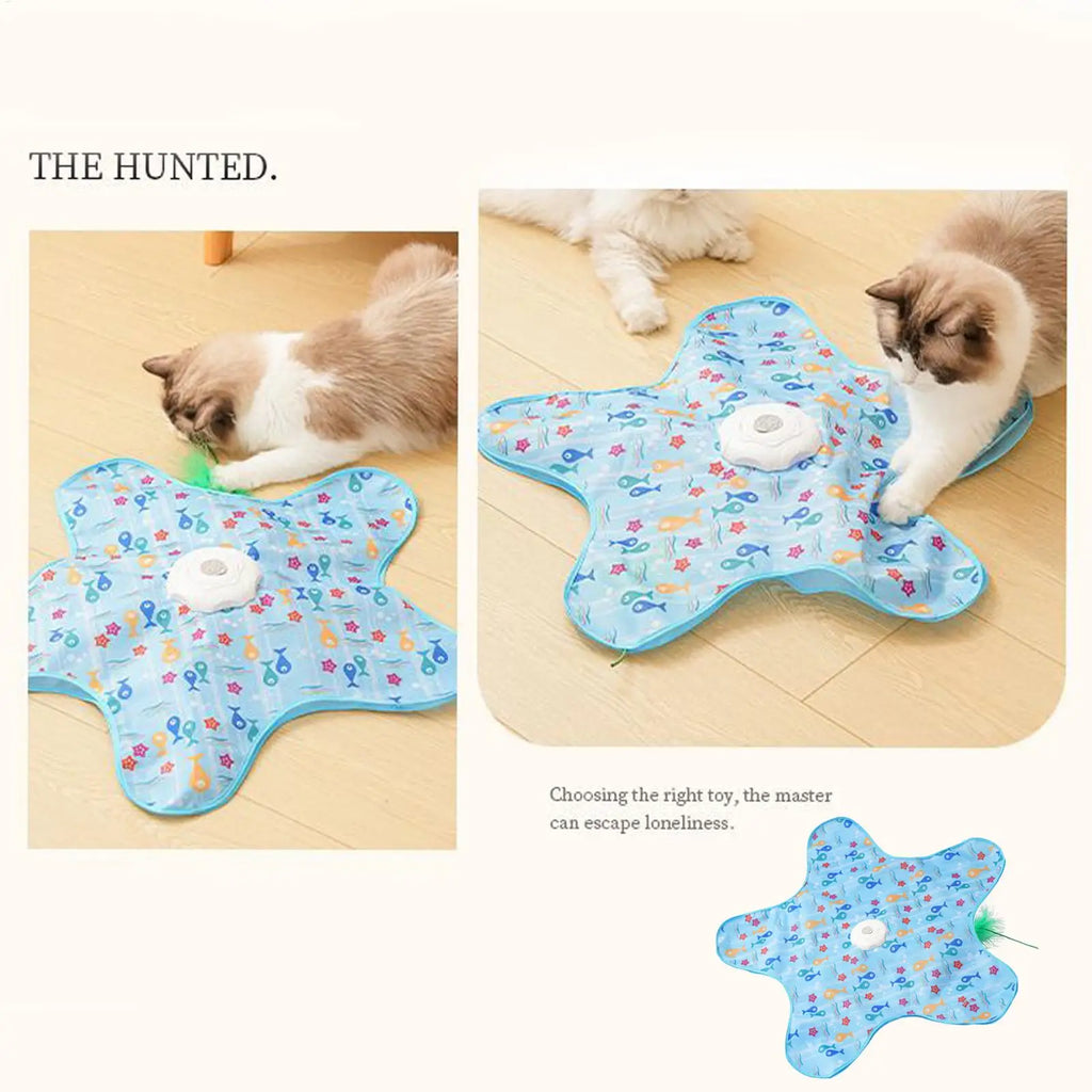 Star-Shaped Automatic 3-Speed Cat Toy — Chew-Proof Teething & Mental Stimulation Trainer