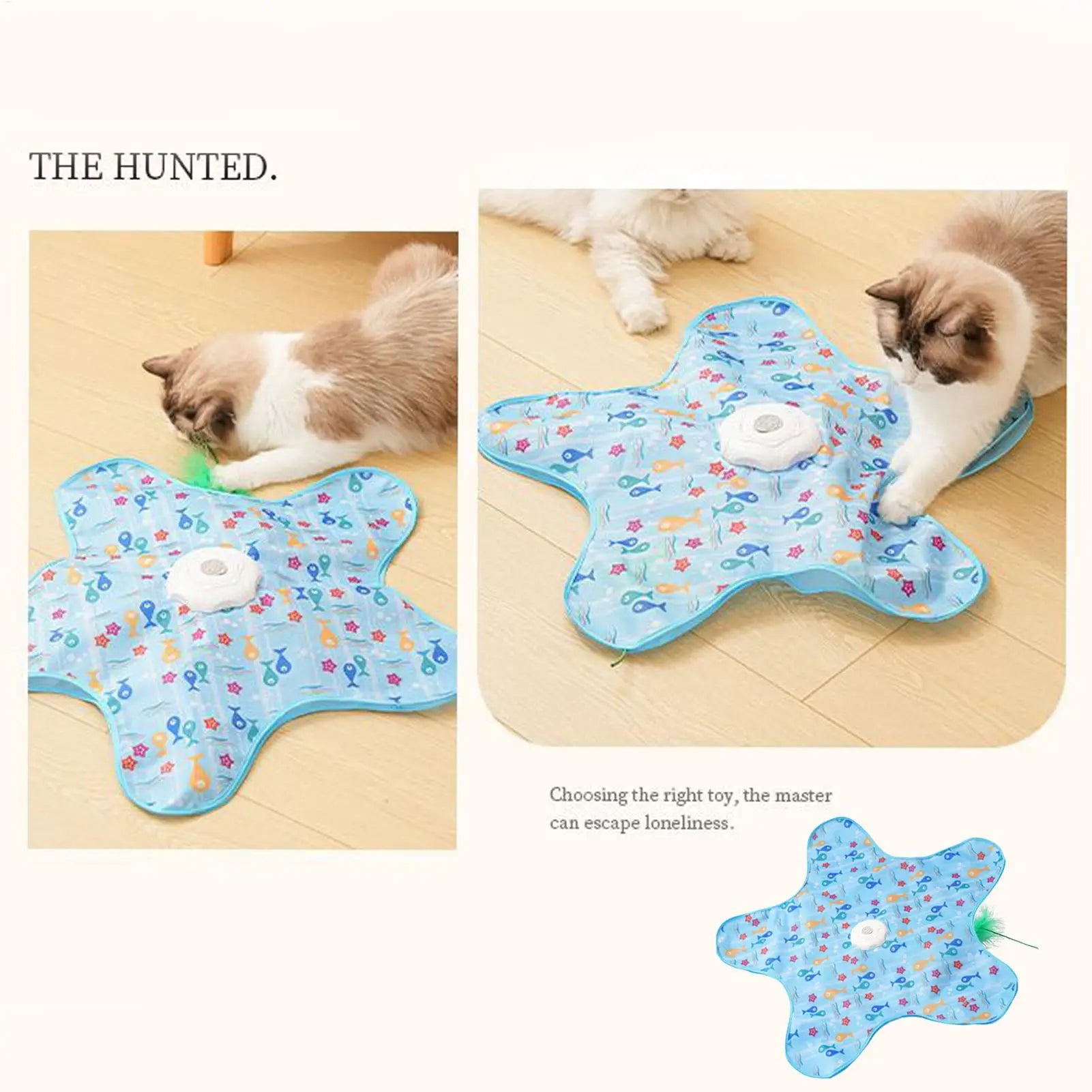 Star-Shaped Automatic 3-Speed Cat Toy — Chew-Proof Teething & Mental Stimulation Trainer