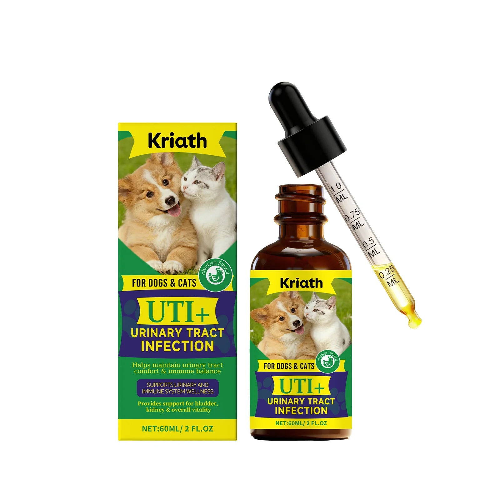 Pet Urine pH Maintenance Drops – Gentle Formula Reduces Harmful Bacteria, Daily Care for Comfortable and Healthy Pets