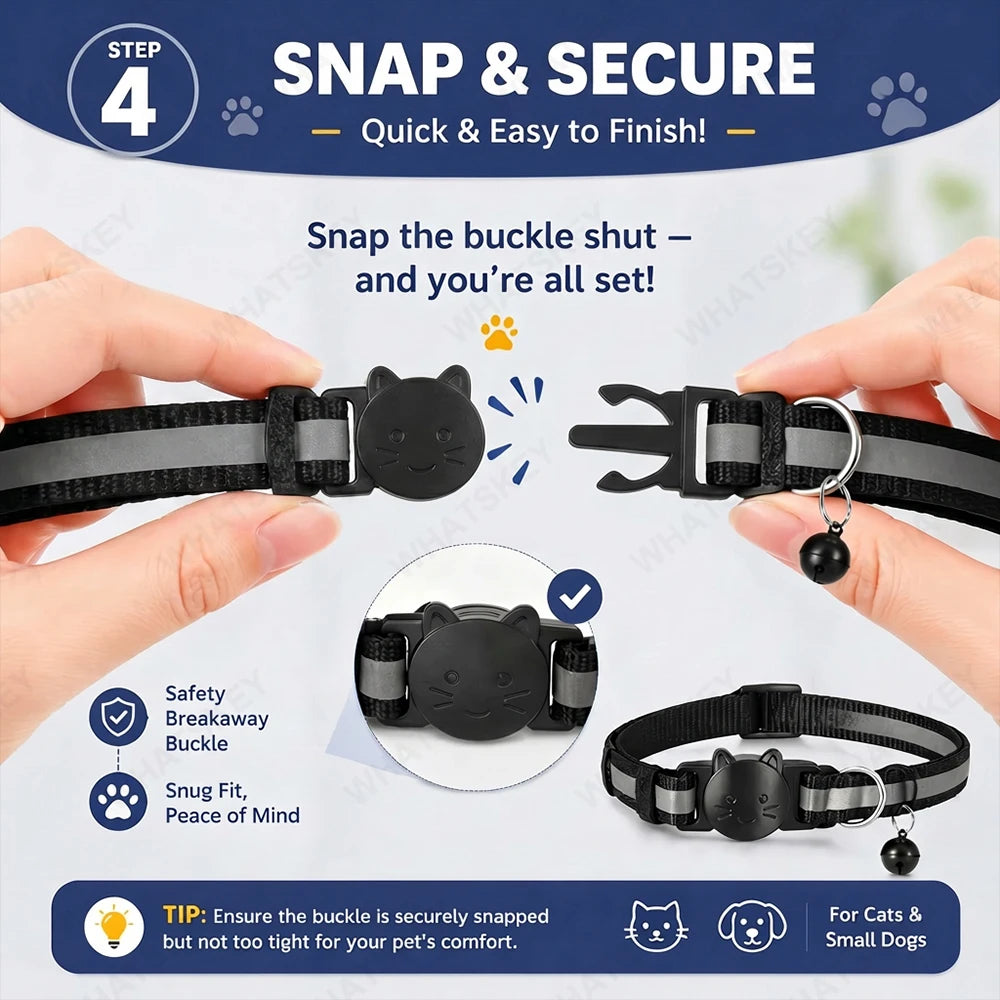 Multi-Purpose Adjustable Pet & Vehicle GPS Tracker - Google Find My Compatible Collar, Card & Necklace Locator