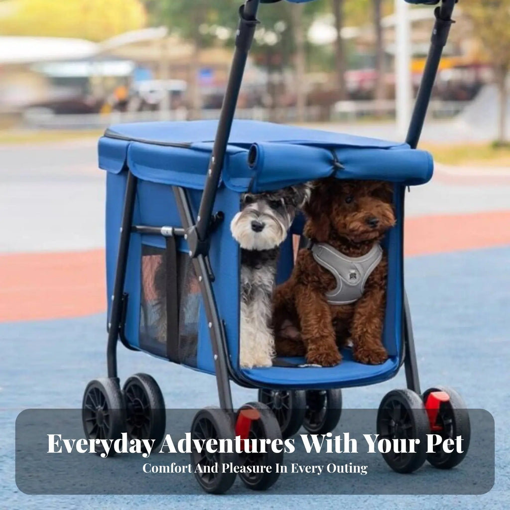 Foldable Dog Carriage Sturdy Oxford Material Large Pet Carrier Dog and Cat Carriage Lightweight Foldable Cat Carrier