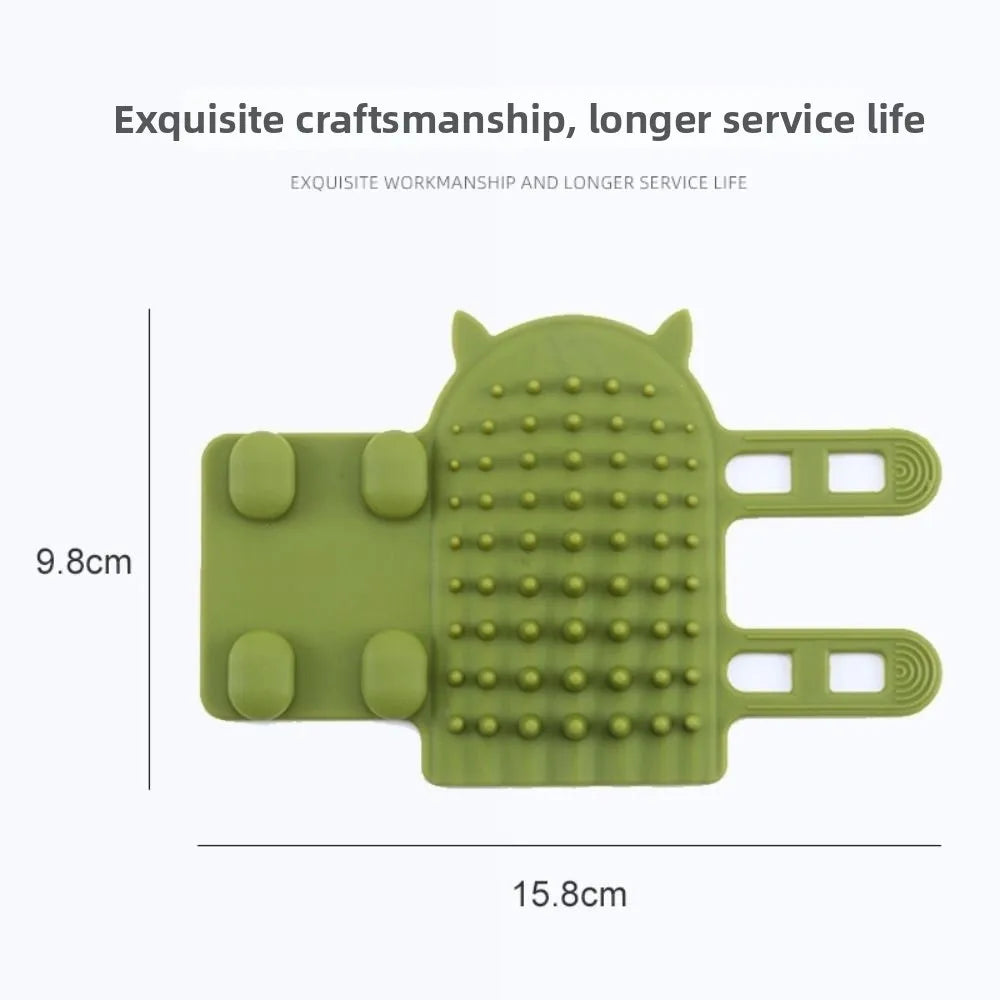 Self-Cleaning Silicone Cat Grooming Comb — Wall Corner Scratcher & Gentle Hair Removal Tool