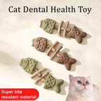 Textured Fishbone Chew Toy for Cats