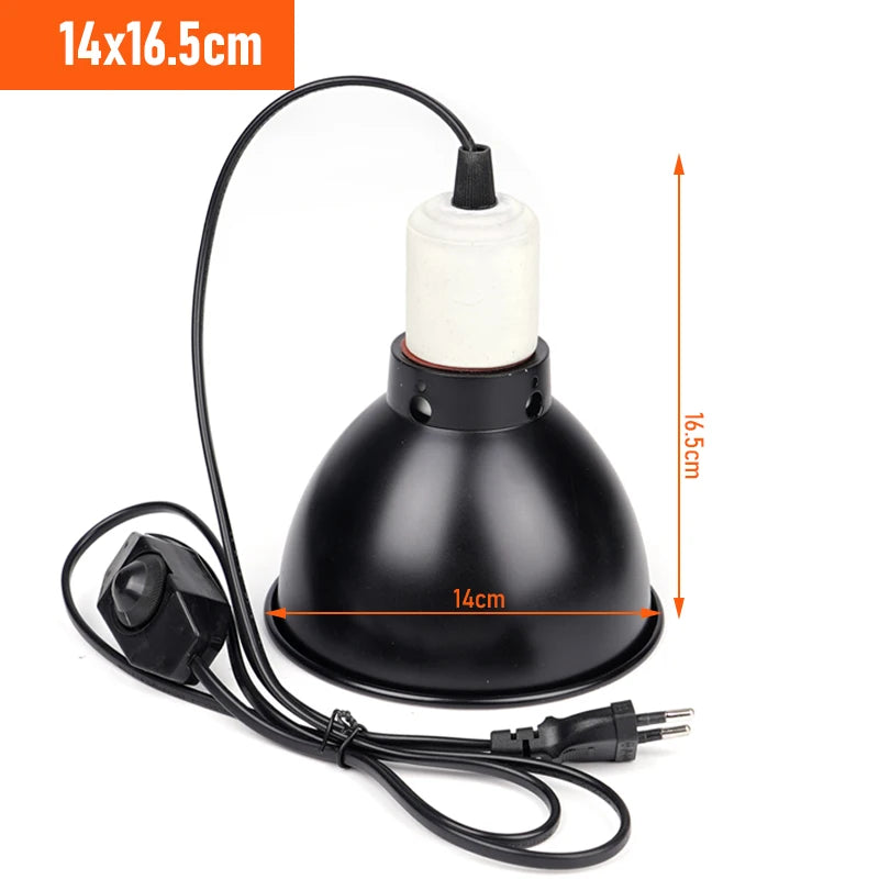 300W E27 Reptile Lamp Set Illumination 100-240V UVB Heating Lamp Bracket Pet Light Bulb Bracket Lampshade Emission Lamps Reptile