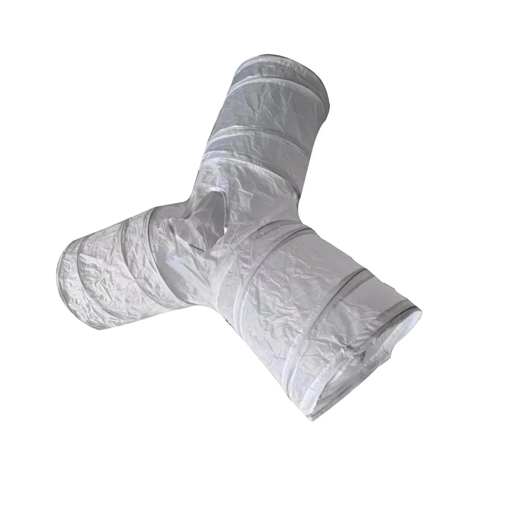 Y-Shape Cat Tunnel Tube with Play Ball — Foldable Training Kitten Toy Tunnel Set