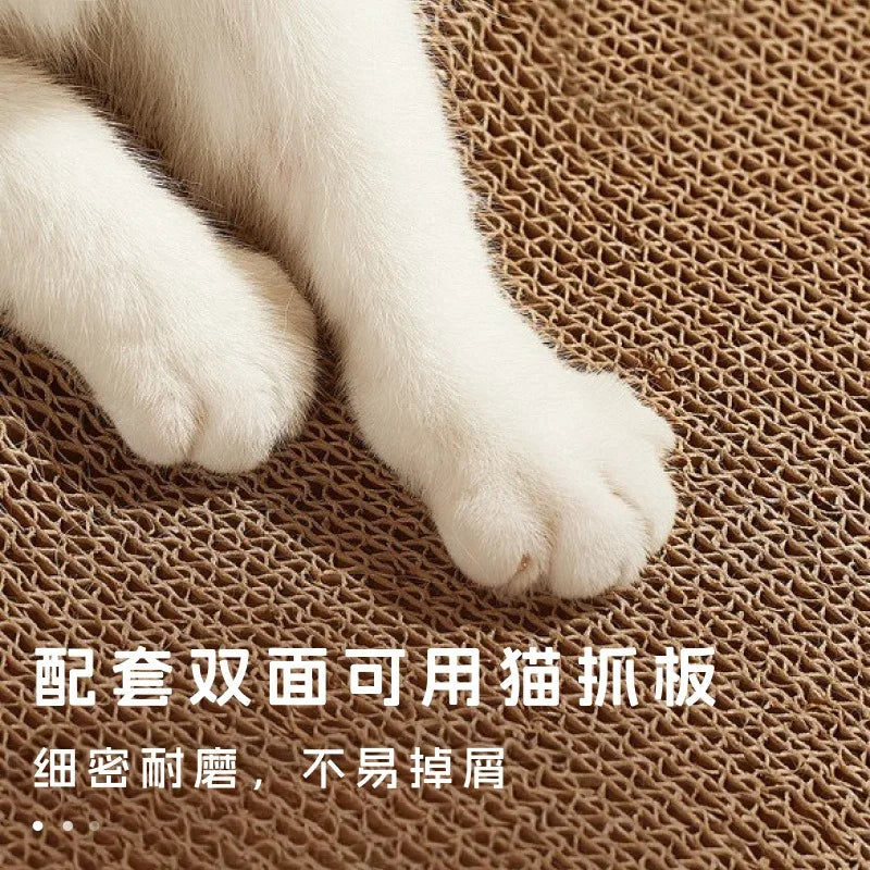 Foldable Corrugated Cardboard Cat House Bed (Cold-Proof)