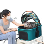 2025 2-in-1 Pet Stroller & Carrier for Small Pets - Lightweight Detachable Foldable Cart - Portable Travel System for Dogs Cats