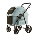 STLFBello New Design Foldable Pet Stroller for Large Dogs 4 Wheels Premium Travel Carrier