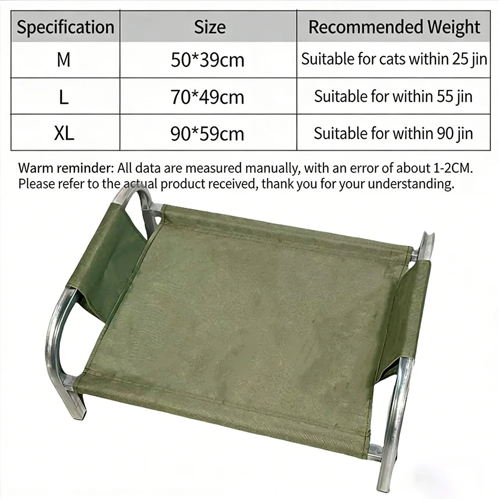 Elevated Cooling Dog Cot Bed, Moisture-Proof & Washable (Easy Assembly)