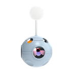 Auto-Rotating Spring Cat Teaser Ball with Feather & Bell — Tumbler Exercise Football Cat Toy