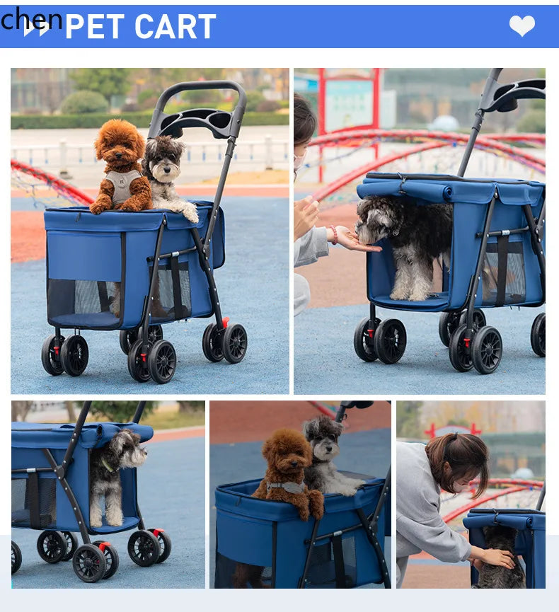 Hxl pet stroller - lightweight, foldable pet carrier for small pets
