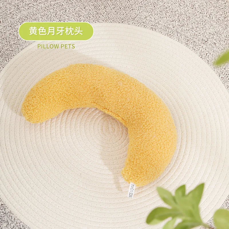U-Shaped Pet Pillow Plush Sleep Aid for Cats & Dogs — Comfortable Winter Cervical Support Throw Pillow