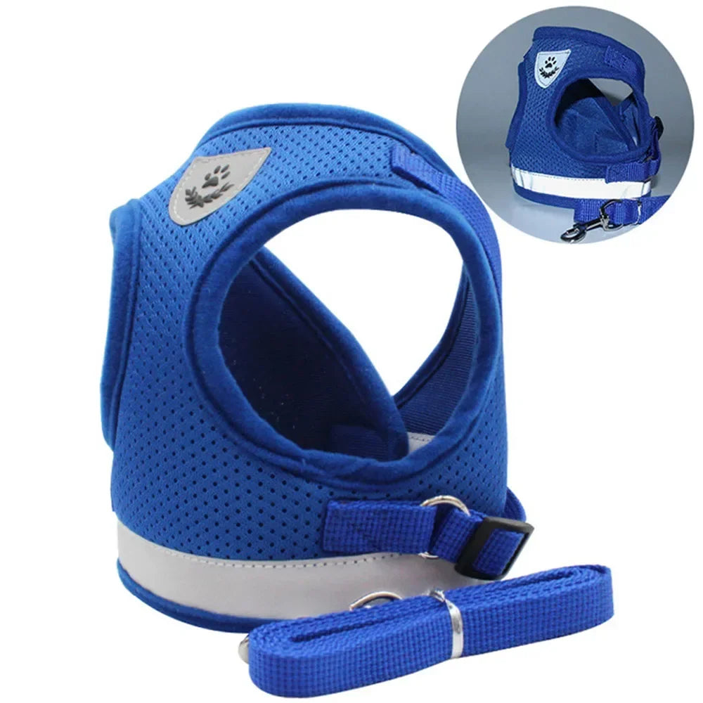 Reflective Escape-Proof Mesh Cat Harness & Leash Set — Adjustable Vest for Cats, Kittens & Small Dogs