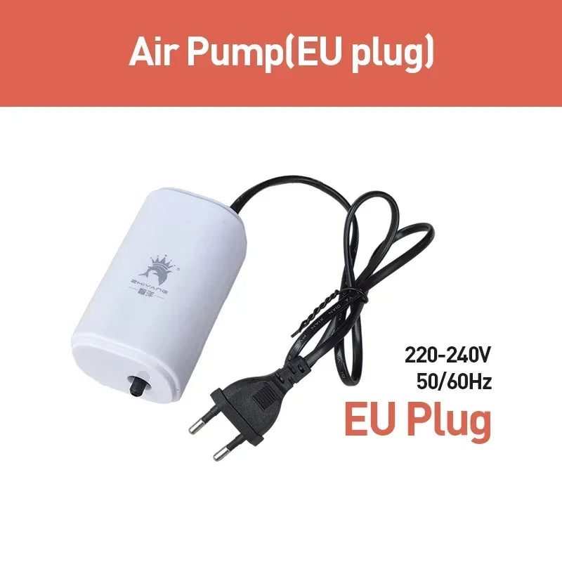 Ultra Silent 3W 220V-240V Aquarium Silent Air Pump Fish Tank Mini Air Compressor 110V Oxygen Pump Aquarium Fish Tank Oxygen Pump