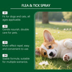Dog Cat Flea Tick Repellent Spray Fur Protection Pet Parasite Control Solution Pets Soothing Care Natural Pets Insect Anti Spray