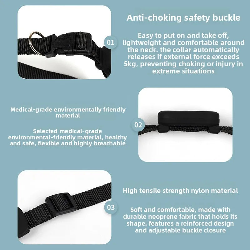 Bluetooth GPS Puppy & Cat Tracker with Movement Alert Collar - Remote Global Anti-Loss Locator