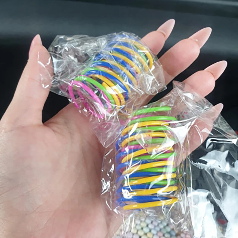 Heavy-Gauge Colorful Cat Spring Coil Toy Set (4–20 Pack)