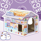 Milk Tea Shape Cat House Cardboard Scratcher — Kitten Furniture Protector & Pet Bed
