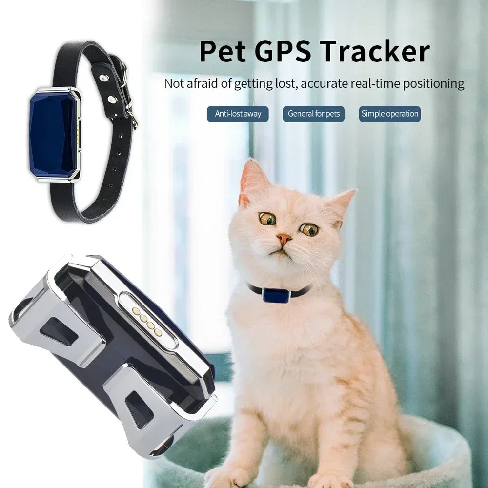 G12p 2G GPRS Smart Waterproof GPS Tracker Collar for Cats & Dogs - Universal Positioning Locator Device