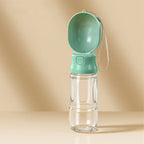 Leak-proof Outdoor Dog Water Bottle with Filter Sealed Dog Water Dispenser Separate Wet and Dry Areas Press Design