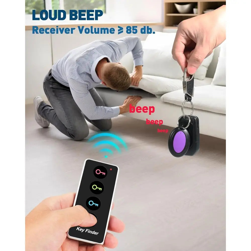 Wireless Item Locator with 85dB Alarm - Find Keys, Wallets & Pets