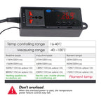 Digital LED Temperature Sensor Reptile Terrarium Thermostat Controller Outlet Thermostat Suction Cup for Aquarium Garden Plants