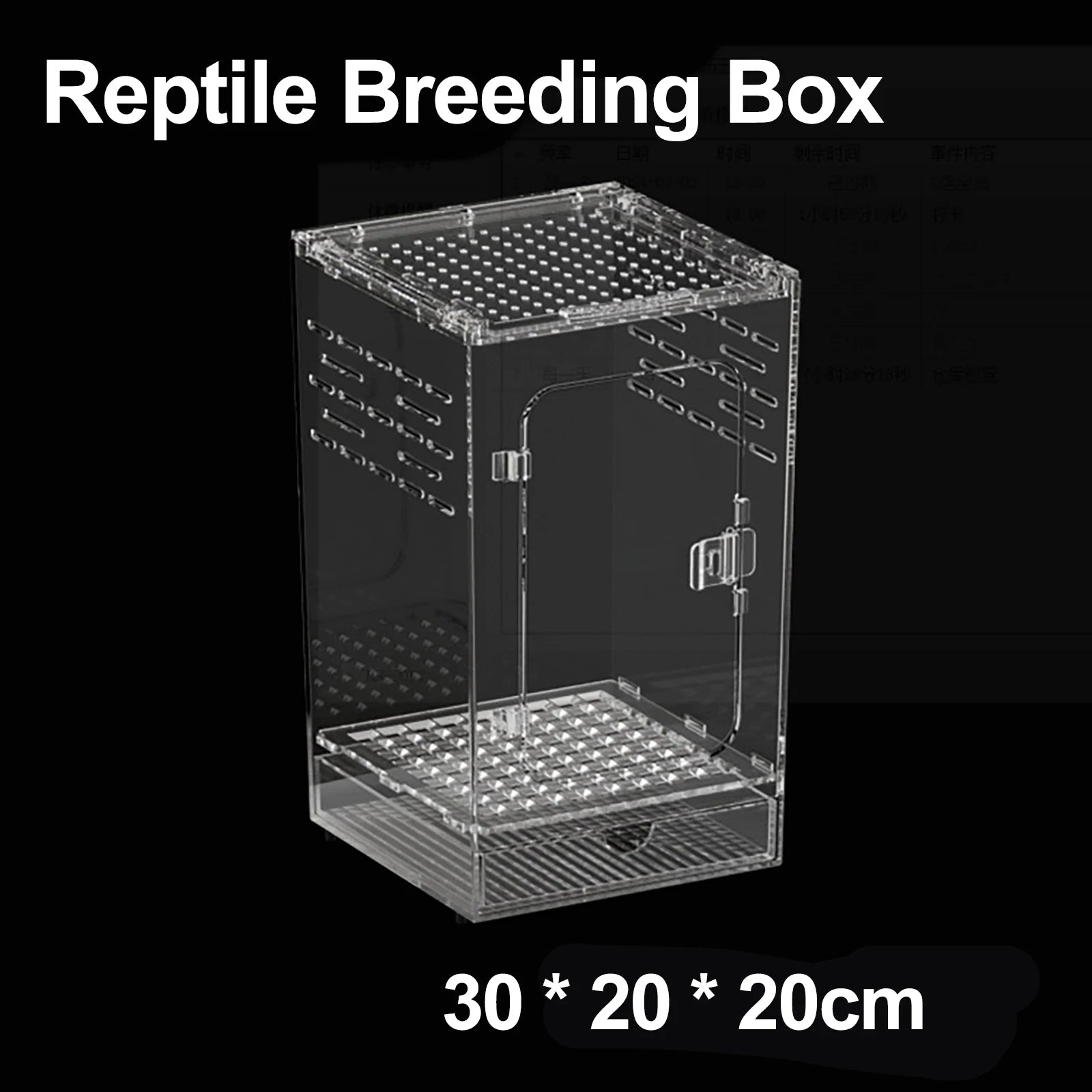 Acrylic Reptile Breeding Box Transparent Visable Arboreal Terrarium Habitat Insect Spider Lizard Scorpion Pet Feeding Cage
