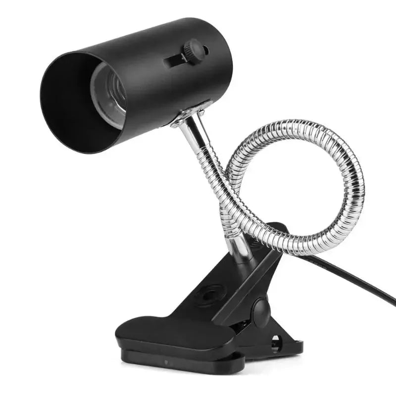 Turtle Fish Tank Reptile Heating Light Holder 360 Degree Rotation E27 Lamp-socket Clip-on Bulb with Lamp Clip Cover уф лампа для