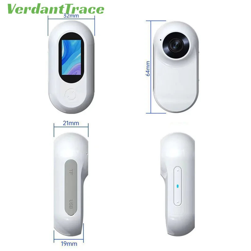 VerdantTrace VTA1 HD 1080P Pet Collar Action Camera - Lightweight Mini Body Cam for Video & Photo Recording