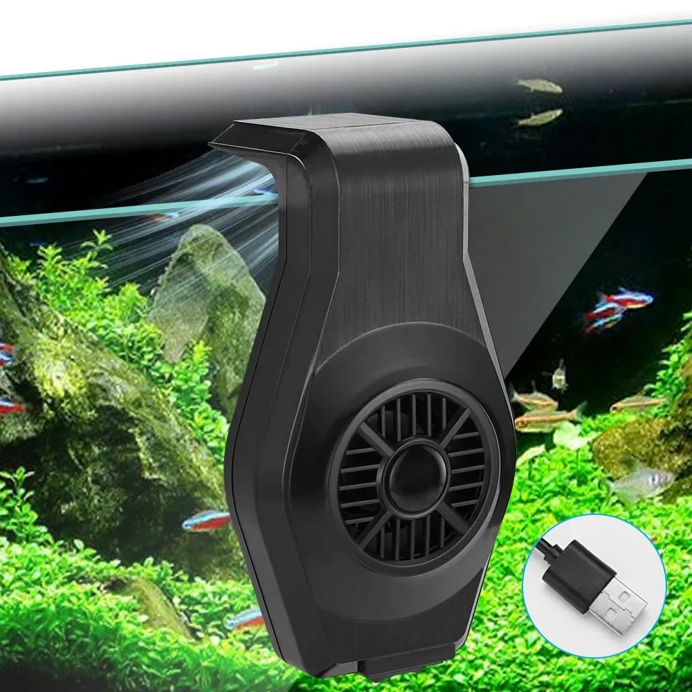 USB Aquarium Cooling Fan (Mini, Speed Adjustable, Shrimp & Plant Tanks)