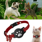 Reflective Pet Collar GPS Tracker Necklace with AirTag Holder - Waterproof Anti-Loss Locator for Dogs & Cats (iOS & Android)