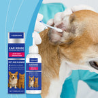Pet Ear Cleaner For Dogs & Cats, Gentle Ear Care Solution Helps Remove Wax & Odor Cleansing Dirt Soothing Pet Ear Care Sol 120ML
