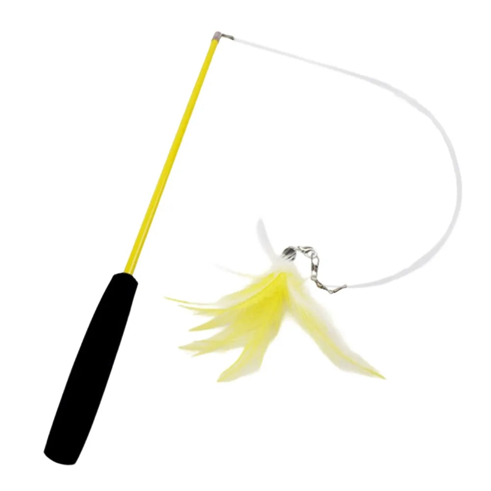 3-Section Telescopic Cat Teaser Wand — Durable Interactive Fishing Pole Stick for Cats