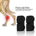 2pcs Soft Lining Pet Knee Brace Stretch Flexible Thermal Warm Keep Joint Recovery Sleeve Breathable Fabric Adjustable Fit