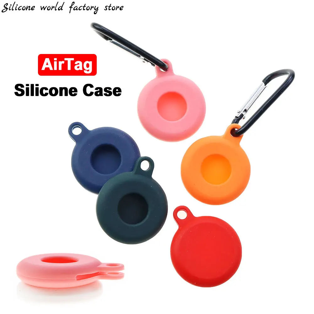 Silicone AirTag Protective Case with Keychain - Anti-Scratch Sleeve