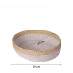 Portable Rattan & Seagrass Cat Bed Nest (All-Season)