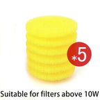 Silent 220V Submersible Aquarium Filter (Turtle & Fish Tank, Bio Sponge, Wave Maker)