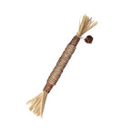 Natural Wood Knotweed Cat Teething Stick Set with Raffia & Sisal Rope