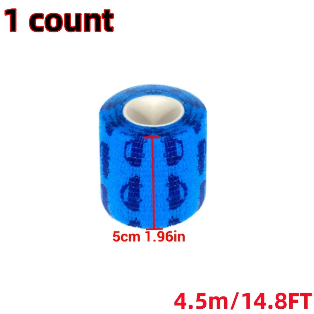 Pet Dog Cat Medical Breathable Elastic Bandage Non-woven Pet Self Adherent Wound Outdoor Retractable Sports Tape Dog Accessories
