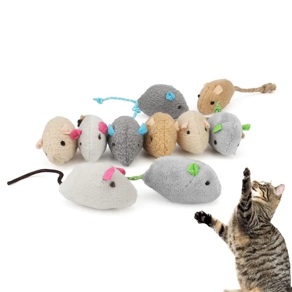 2-Pack Random Color Catnip Simulated Mouse Cat Toys — Interactive Training Toys for Kittens