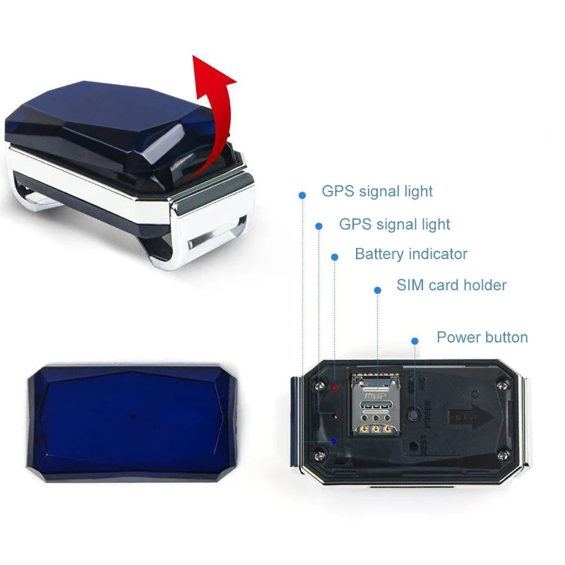 IP67 Waterproof GPS Collar Tracker for Cats & Dogs - Smart Real-Time Footprint Positioning Locator
