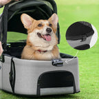 Lightweight Foldable Pet Stroller Medium-sized Dog Outdoor Travel Stroller Multifunctional Detachable Basket Portable Pet cart